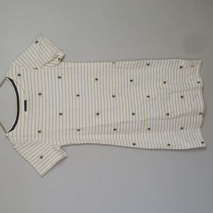 Joules Riviera Print Dress In Bee Stripe Size 4